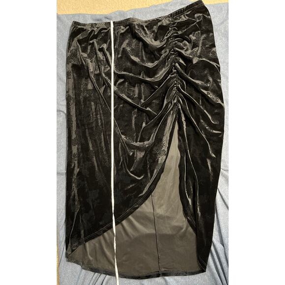 CIDER Womens 4XL Black Elastic Waist Flor Velvet Burn-Out Witchy/Whimsy Goth - Picture 5 of 8